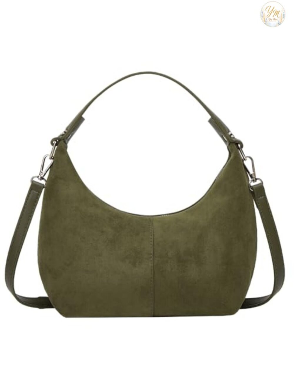 Faux Suede Slouchy Shoulder Bag Hobo Crossbody Tote Handbag